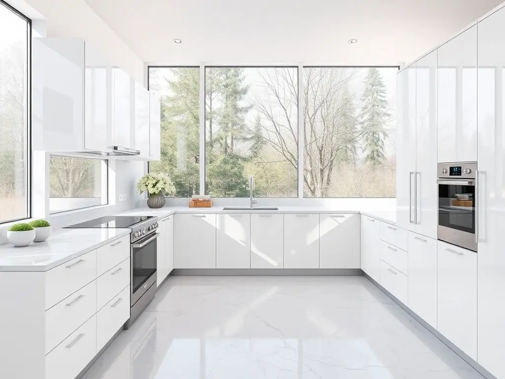 A modern kitchen remodel featuring new cabinets, countertops, and stainless steel appliances, highlighting a functional and stylish design.